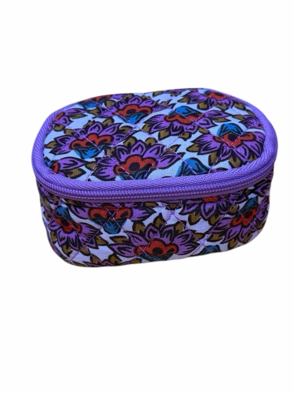 Vera Bradley Cotton Mini Zip Case In Scaevola Fan NWT